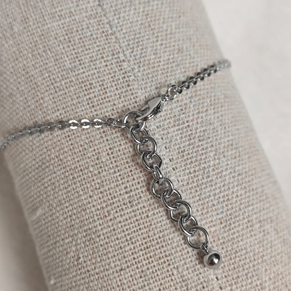 Chain Bracelet Multi Color‎ Gemstone Silver Tone Cluster Adjustable Lobster Claw